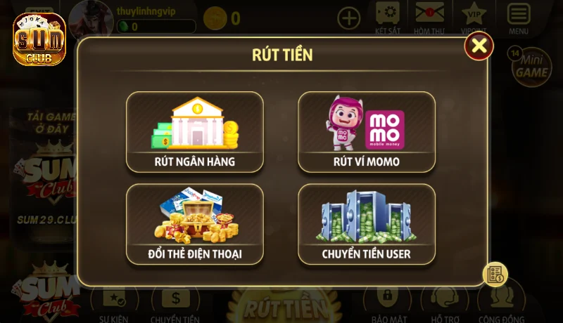 Những lưu ý khi rút tiền Sumclub