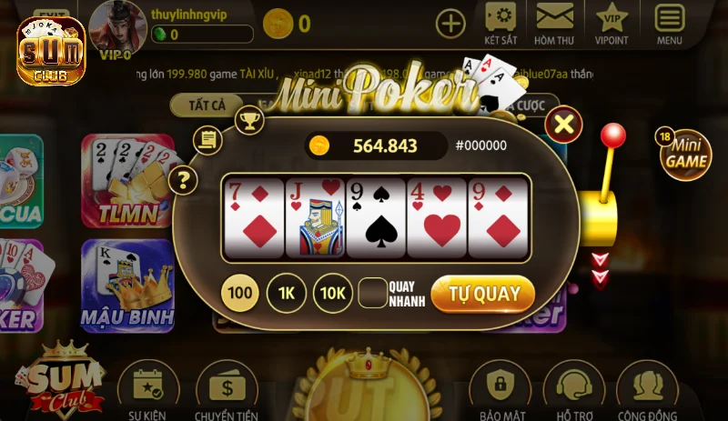 Giới thiệu về game mini poker Sumclub