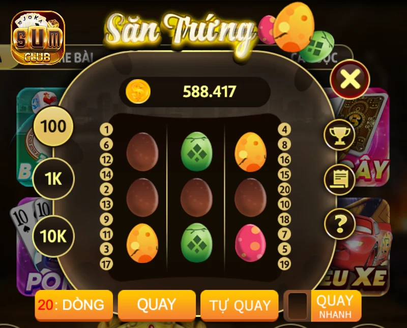 Diễn biến vòng quay săn trứng Sumclub